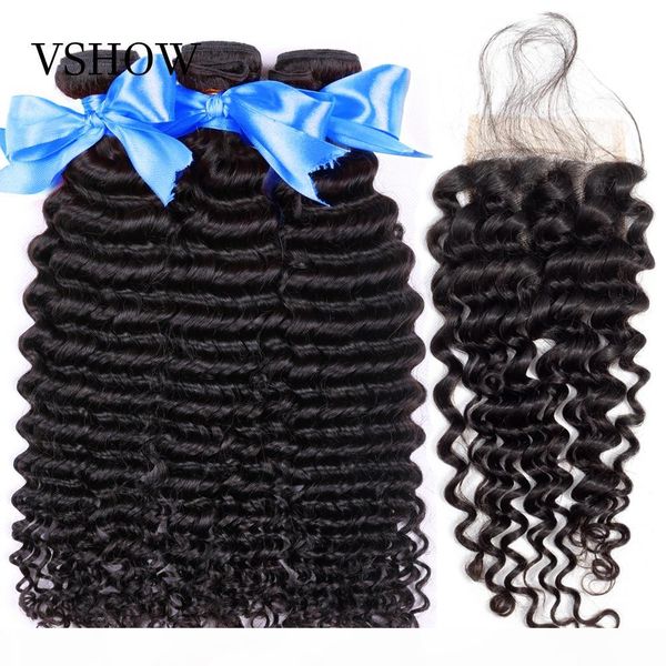 vshow deep wave связки с закрытие remy человеческих волос 3 связки с закрытием бразильских волос плетение связки расширение натуральных воло, Black
vshow deep wave связки с закрытие remy человеческих волос 3 связки с закрытием бразильских волос плетение связки расширение натуральных воло, Black
