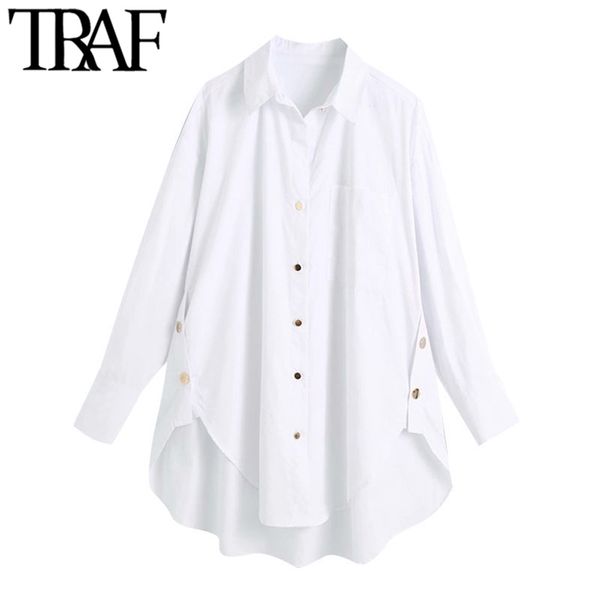 traf women fashion with side buttons loose asymmetrical blouses vintage long sleeve pockets female shirts chic 220315, White
traf women fashion with side buttons loose asymmetrical blouses vintage long sleeve pockets female shirts chic 220315, White