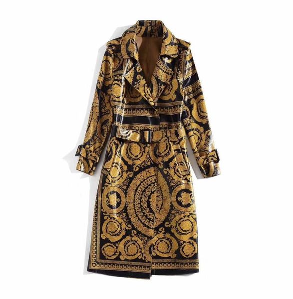 women's trench coats european and american autumn/winter 2021 style long-sleeve vintage print lace-up coat, Tan;black
women's trench coats european and american autumn/winter 2021 style long-sleeve vintage print lace-up coat, Tan;black