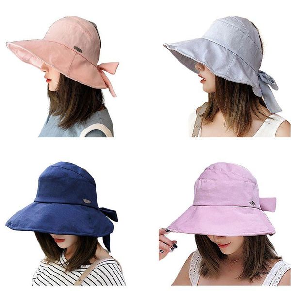 wide brim hats womens summer empty adjusted bowknot beach cup flexible solid color breathable foldable bucket hat with chin 2xpd, Blue;gray
wide brim hats womens summer empty adjusted bowknot beach cup flexible solid color breathable foldable bucket hat with chin 2xpd, Blue;gray