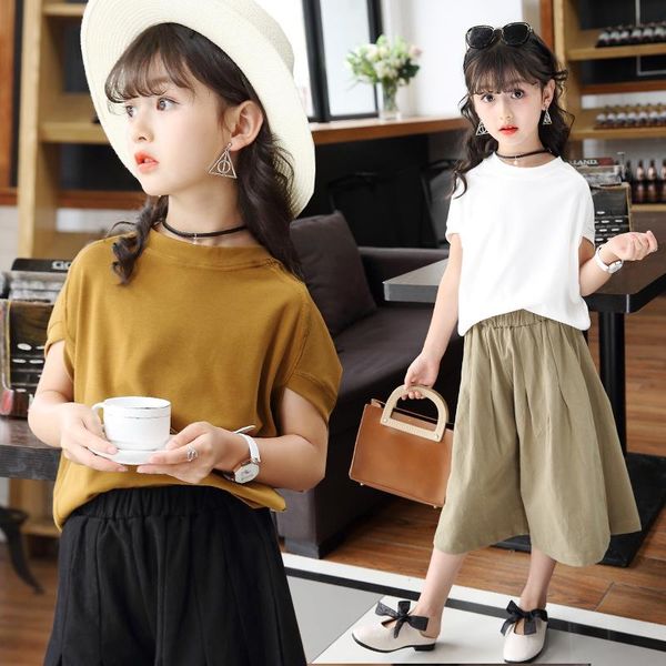 clothing sets summer girls set children cotton bat sleeve t-shirts + wide leg pants teenage ruffle outfits 3 7 10 12 years, White
clothing sets summer girls set children cotton bat sleeve t-shirts + wide leg pants teenage ruffle outfits 3 7 10 12 years, White