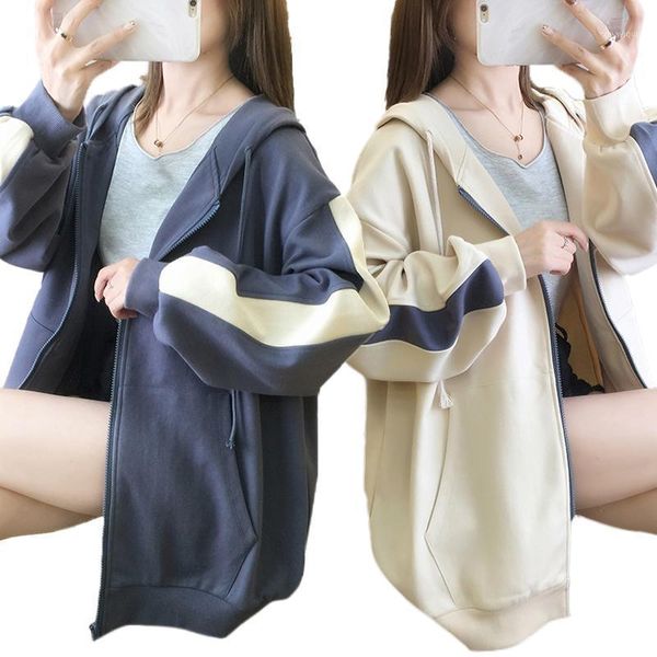 2020 winter casual women sweatshirts solid long sleeve zip-up loose hooded jacket female thick pink coat1, Black
2020 winter casual women sweatshirts solid long sleeve zip-up loose hooded jacket female thick pink coat1, Black