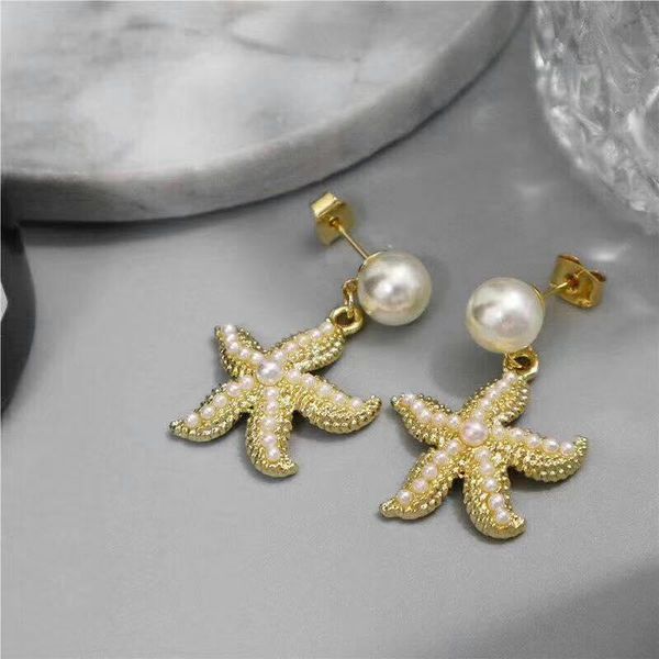 selling expensive luxury pearl full starfish designer earrings luxury designer jewelry women earrings, Golden
selling expensive luxury pearl full starfish designer earrings luxury designer jewelry women earrings, Golden