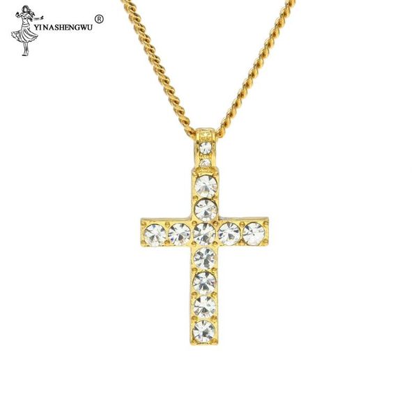 pendant necklaces hip hop alloy gold color cross necklace religious iced out rhinestone crucfix for men jewely cuban chain, Silver
pendant necklaces hip hop alloy gold color cross necklace religious iced out rhinestone crucfix for men jewely cuban chain, Silver