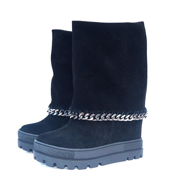 2021 eight female bottine inches tall crescent wedges mid-calf woman snow leather boots women's shoes 53z5, Black
2021 eight female bottine inches tall crescent wedges mid-calf woman snow leather boots women's shoes 53z5, Black