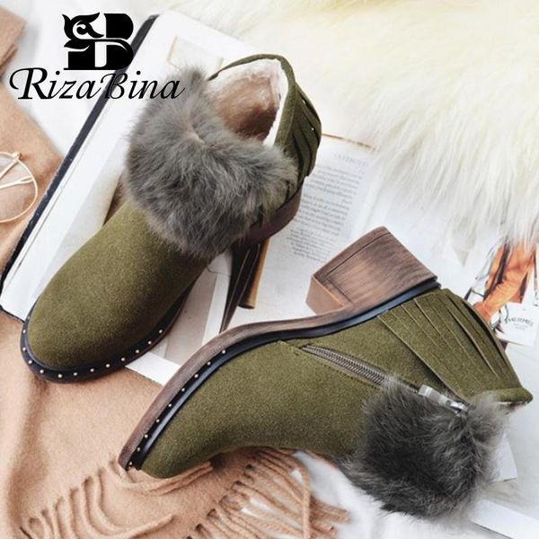 boots rizabina women snow keep warm plush fur winter shoes high heel ankle fashion zipper footwear size 32-43, Black
boots rizabina women snow keep warm plush fur winter shoes high heel ankle fashion zipper footwear size 32-43, Black