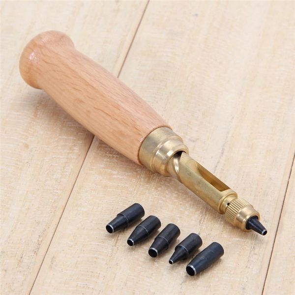 6 tip size 1.5-4mm screw hole punch/auto leather tool book drill craft kit leathercraft sewing tool accessories screw punch, Black
6 tip size 1.5-4mm screw hole punch/auto leather tool book drill craft kit leathercraft sewing tool accessories screw punch, Black