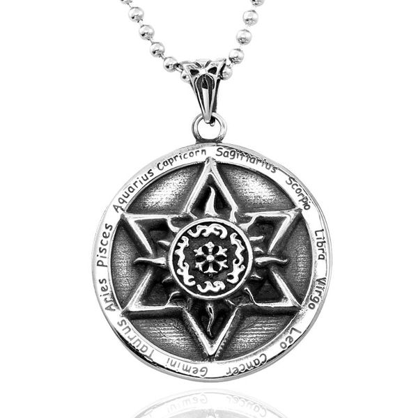pendant necklaces cool punk biker retro six star stainless steel for man or women necklace fashion lover jewelry, Silver
pendant necklaces cool punk biker retro six star stainless steel for man or women necklace fashion lover jewelry, Silver