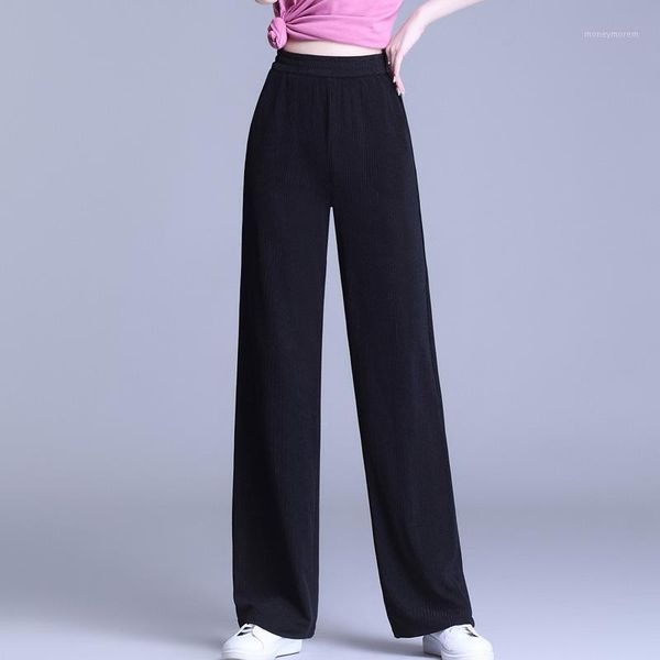 women's pants & capris summer wide leg 2021 casual stretch high waist loose thin sweatpants plus size trousers women korean pants1, Black;white
women's pants & capris summer wide leg 2021 casual stretch high waist loose thin sweatpants plus size trousers women korean pants1, Black;white