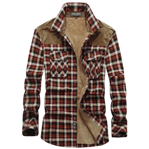 men's casual shirts kimsere winter warm plaid fleece lined thick thermal shirt long sleeve camisa masculina size -3xl, White;black
men's casual shirts kimsere winter warm plaid fleece lined thick thermal shirt long sleeve camisa masculina size -3xl, White;black