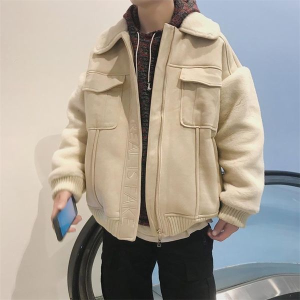 fur collar loose jacket long sleeve zipper thicken fashion oversized patchwork jacket winter retro ropa hombre coat men de50mmf, Black
fur collar loose jacket long sleeve zipper thicken fashion oversized patchwork jacket winter retro ropa hombre coat men de50mmf, Black