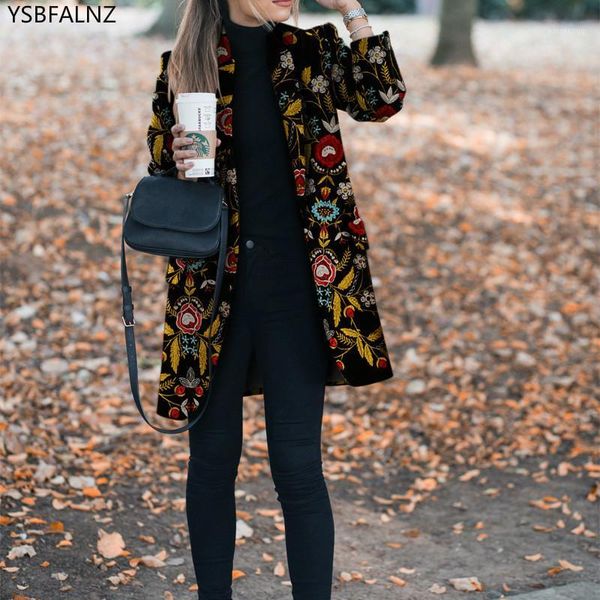 2020 female autumn winter flower print pattern long sleeve vintage casual women slim coat double-sided outwear lapel fashion new1, Black
2020 female autumn winter flower print pattern long sleeve vintage casual women slim coat double-sided outwear lapel fashion new1, Black