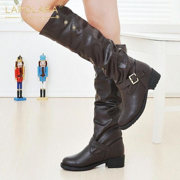 boots lapolaka 2021 design large size 43 british style thick heels short plush winter warm mid calf women boot ladies shoes, Black
boots lapolaka 2021 design large size 43 british style thick heels short plush winter warm mid calf women boot ladies shoes, Black