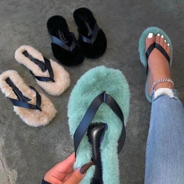 women furry flip-flops big size winter women's short plush keep warm slippers female indoor flat ladies comfortable casual shoes #au1r, Black
women furry flip-flops big size winter women's short plush keep warm slippers female indoor flat ladies comfortable casual shoes #au1r, Black