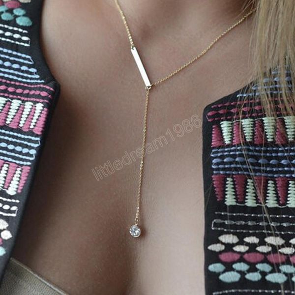 fashion geometry crystal pendant necklace simple tassel chain collar gothic punk jewelry collares for women, Silver
fashion geometry crystal pendant necklace simple tassel chain collar gothic punk jewelry collares for women, Silver