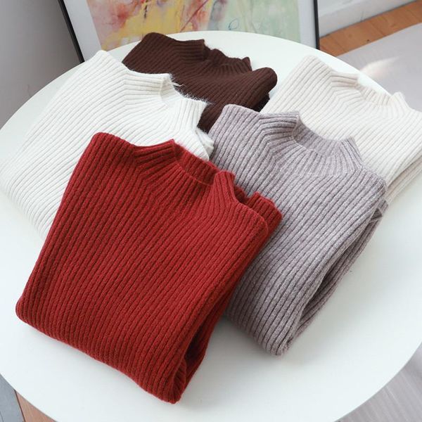 women's sweaters thick soft waxy comfortable half high-neck knitted bottoming shirt solid color korean style pit strip casual sweater w, White;black
women's sweaters thick soft waxy comfortable half high-neck knitted bottoming shirt solid color korean style pit strip casual sweater w, White;black