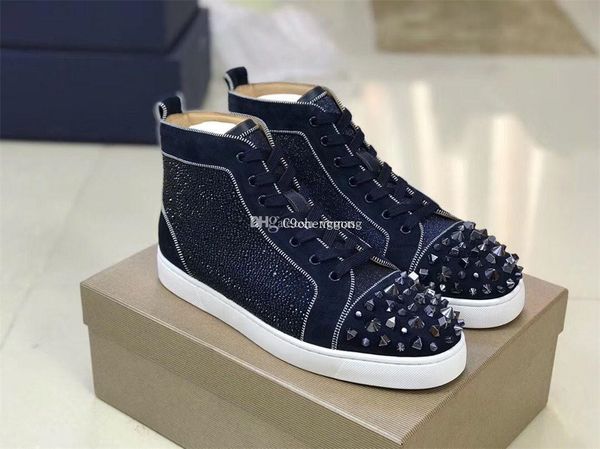 original studs blue strass casual shoes high red bottom sneakers shoes red sole trainers dress,party,wedding eu35-47, Black
original studs blue strass casual shoes high red bottom sneakers shoes red sole trainers dress,party,wedding eu35-47, Black