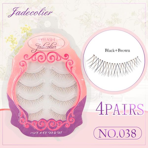 false eyelashes 4 pairs japanese natural/crisscross style eyelash hand made soft under bottom fake brown beauty makeup tools
false eyelashes 4 pairs japanese natural/crisscross style eyelash hand made soft under bottom fake brown beauty makeup tools