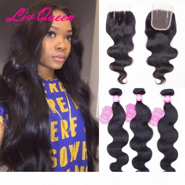 human hair weft with lace closure 7a mongolian unprocessed virgin hair body wave 4x4 lace closure with 3 hair bundles ing, Black;brown
human hair weft with lace closure 7a mongolian unprocessed virgin hair body wave 4x4 lace closure with 3 hair bundles ing, Black;brown