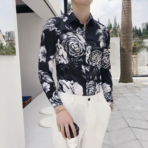 floral print mens shirts long sleeve casual slim fit dress shirt camisa masculina men streetwear night club party hawaiian shirt1, White;black
floral print mens shirts long sleeve casual slim fit dress shirt camisa masculina men streetwear night club party hawaiian shirt1, White;black
