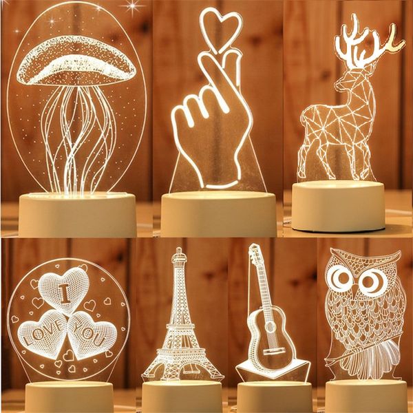creative rgb led night lights gadget novelty illusion lamp 3d table lamps for home decorative wholesale
creative rgb led night lights gadget novelty illusion lamp 3d table lamps for home decorative wholesale