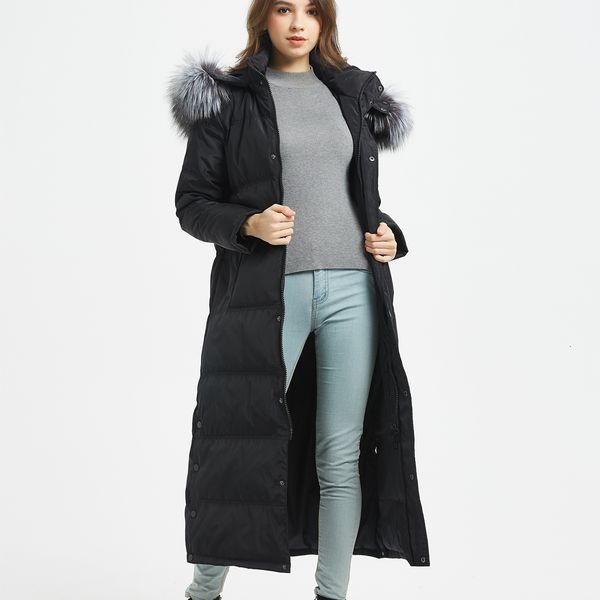2021 new maomoakong fashion winter leather jacket fox large fur collar white duck down super long coat pike park g9a4, Black
2021 new maomoakong fashion winter leather jacket fox large fur collar white duck down super long coat pike park g9a4, Black
