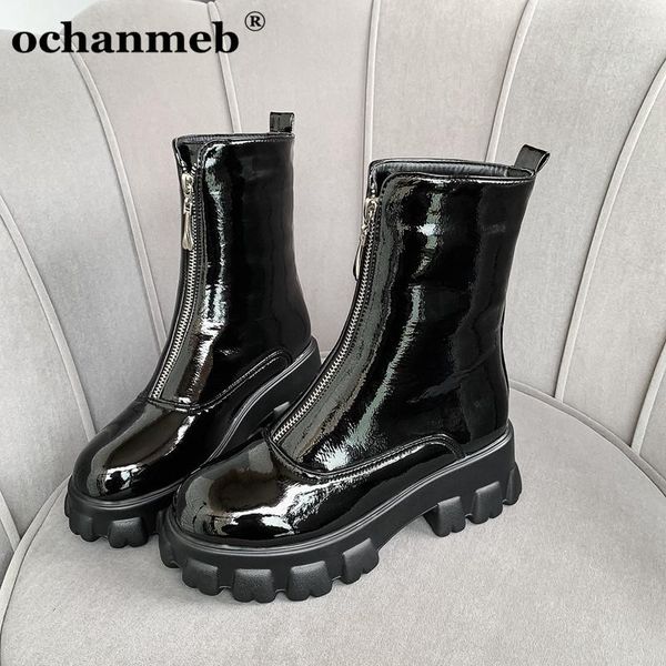 boots ochanme large size 46 women platform goth woman shiny patent leather front zipper white chunky heels motorcycle boot, Black
boots ochanme large size 46 women platform goth woman shiny patent leather front zipper white chunky heels motorcycle boot, Black