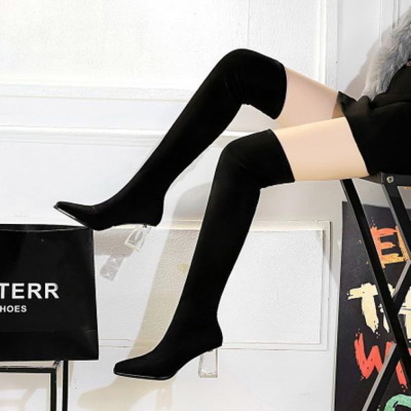 boots 2021 fashion womens keep warm knee high crystal female square heel casual thigh ladies party lady, Black
boots 2021 fashion womens keep warm knee high crystal female square heel casual thigh ladies party lady, Black