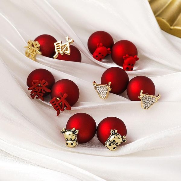 stud minar multiple 2021 year red oversize pearl earrings for women gold metallic rhinestone cattle chinese letter, Golden;silver
stud minar multiple 2021 year red oversize pearl earrings for women gold metallic rhinestone cattle chinese letter, Golden;silver