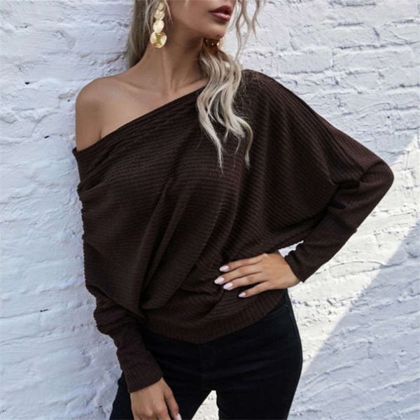 autumn / winter 2020 new stand alone women's rib bat wing sleeve sweater t-shirt, White;black
autumn / winter 2020 new stand alone women's rib bat wing sleeve sweater t-shirt, White;black