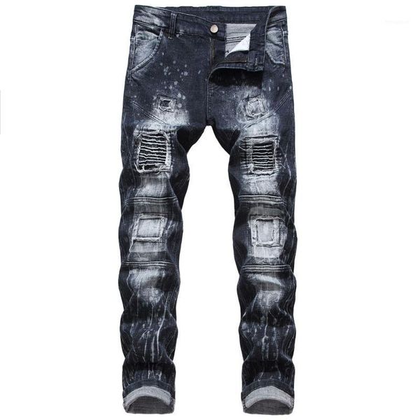 2020 fashion men jeans hip hop patch male retro jeans knee rap hole biker men slim destroyed torn ripped homme denim pant1, Blue
2020 fashion men jeans hip hop patch male retro jeans knee rap hole biker men slim destroyed torn ripped homme denim pant1, Blue