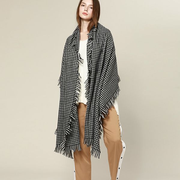 solid love elements classic houndstooth cachecol xale from female scarf wool dual purpose grand spent spring and winter, Blue;gray
solid love elements classic houndstooth cachecol xale from female scarf wool dual purpose grand spent spring and winter, Blue;gray