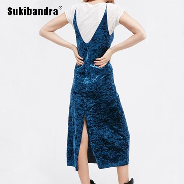 casual dresses sukibandra autumn women long v neck blue velvet spaghetti strap dress elegant khaki split woman fall vintage clothes, Black;gray
casual dresses sukibandra autumn women long v neck blue velvet spaghetti strap dress elegant khaki split woman fall vintage clothes, Black;gray
