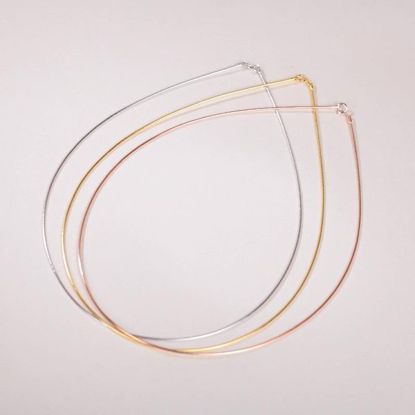 no zircon stone solid 925 sterling silver chain necklace 1.0mm torques for pendant necklace rose gold gold colro women jewelry
no zircon stone solid 925 sterling silver chain necklace 1.0mm torques for pendant necklace rose gold gold colro women jewelry