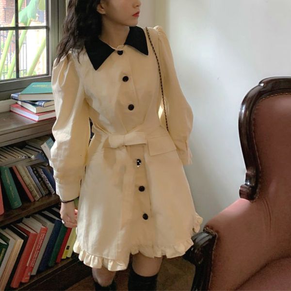 2021 new vintage elegant autumn patchwork button sweet mini office lady casual kawaii korean one-piece women untu, Black;gray
2021 new vintage elegant autumn patchwork button sweet mini office lady casual kawaii korean one-piece women untu, Black;gray