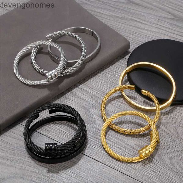 set punk style creative personality titanium roman alphabet opening multicolor stainless steel bracelet man, Silver
set punk style creative personality titanium roman alphabet opening multicolor stainless steel bracelet man, Silver