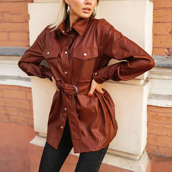 leather plutonium from vintage female causal turn-down collar jacket with belt chic winter vest 2020 jqdw, Black;brown
leather plutonium from vintage female causal turn-down collar jacket with belt chic winter vest 2020 jqdw, Black;brown