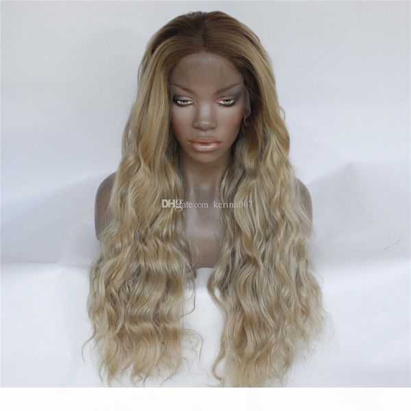 ombre color brown long hair body wave synthetic hair wigs for sale high quality, Black
ombre color brown long hair body wave synthetic hair wigs for sale high quality, Black