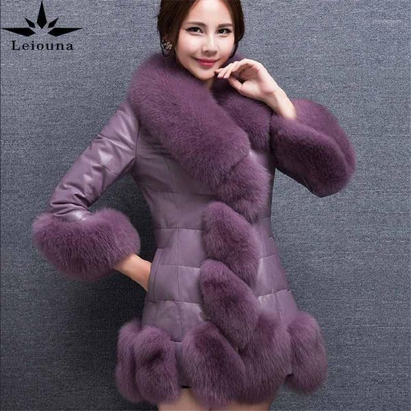 leiouna plus size 4xl slim women winter fashion long faux leather fur coat female fake fur collar overcoat jacket outwear1, Black
leiouna plus size 4xl slim women winter fashion long faux leather fur coat female fake fur collar overcoat jacket outwear1, Black