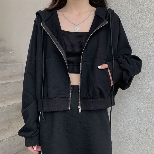 pocket 2021 new women hoodie women's jacket spring fashion long loose jackets y2za, Black;brown
pocket 2021 new women hoodie women's jacket spring fashion long loose jackets y2za, Black;brown