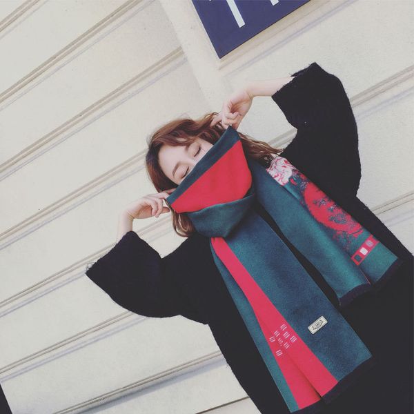 new national style scarf winter women's double-sided shawl imitation cashmere air conditioning lengthened and thickened warm shawl klwe, Blue;gray
new national style scarf winter women's double-sided shawl imitation cashmere air conditioning lengthened and thickened warm shawl klwe, Blue;gray