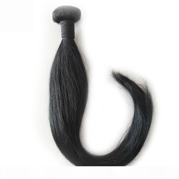 elibess silky straight hair 4pcs virgin human hair extensions r human hair bundles, Black