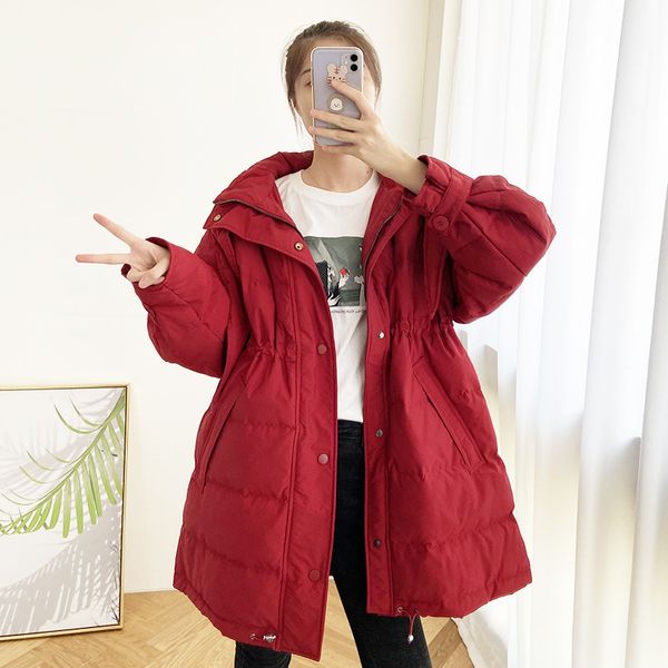 down jacket women's mid-length 2020 new korean style loose waist white duck down thickened winter coat q1215, Black
down jacket women's mid-length 2020 new korean style loose waist white duck down thickened winter coat q1215, Black