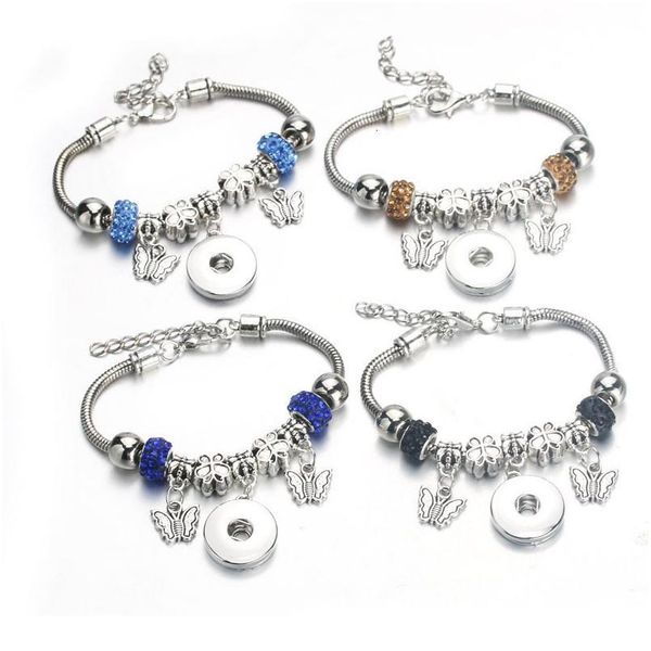 new butterfly 5 colors snap bracelet lobster buckle snake chain bangles beaded bracelet fit 18mm snap jewelry wo bbyvyd, Golden;silver
new butterfly 5 colors snap bracelet lobster buckle snake chain bangles beaded bracelet fit 18mm snap jewelry wo bbyvyd, Golden;silver