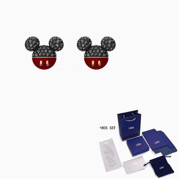 2021 fashion swa new my mouse pierced earrings charming black mouse head decorated golden earrings women's popular jewelry gifts, Golden;silver
2021 fashion swa new my mouse pierced earrings charming black mouse head decorated golden earrings women's popular jewelry gifts, Golden;silver