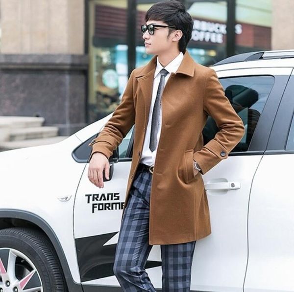 men's wool & blends khaki casual woolen coat men trench coats youth long sleeves overcoat mens cashmere casaco masculino inverno englan, Black
men's wool & blends khaki casual woolen coat men trench coats youth long sleeves overcoat mens cashmere casaco masculino inverno englan, Black