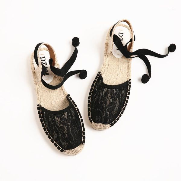2020 spring and summer fashion new style lace mesh straw fisherman shoes casual bandage cloth comfortable women's flat sandals1, Black
2020 spring and summer fashion new style lace mesh straw fisherman shoes casual bandage cloth comfortable women's flat sandals1, Black