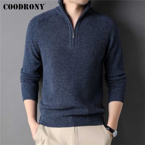 coodrony winter fashion zipper turtleneck sweater men clothing thick warm knitwear 100% merino wool cashmere pullover male c3150 211221, White;black
coodrony winter fashion zipper turtleneck sweater men clothing thick warm knitwear 100% merino wool cashmere pullover male c3150 211221, White;black