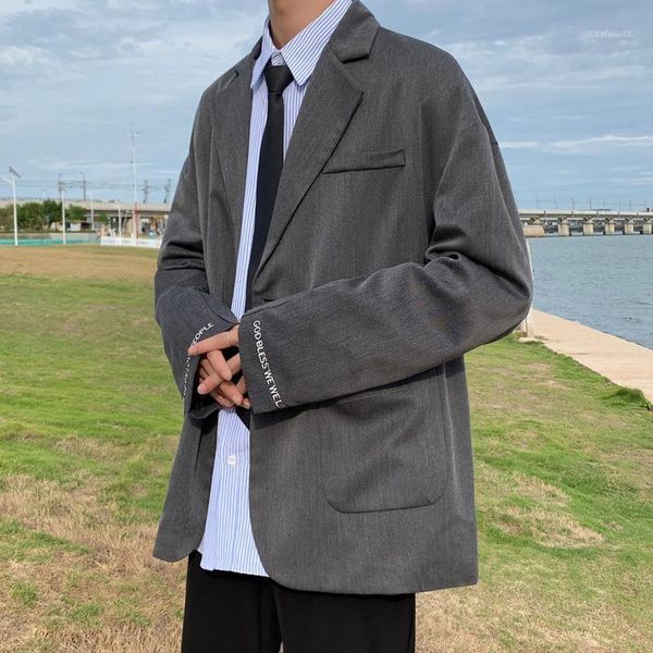 2020 autumn and winter new youth popular men's pure color korean version of the embroidery simple suit fashion casual m-3xl1, White;black
2020 autumn and winter new youth popular men's pure color korean version of the embroidery simple suit fashion casual m-3xl1, White;black