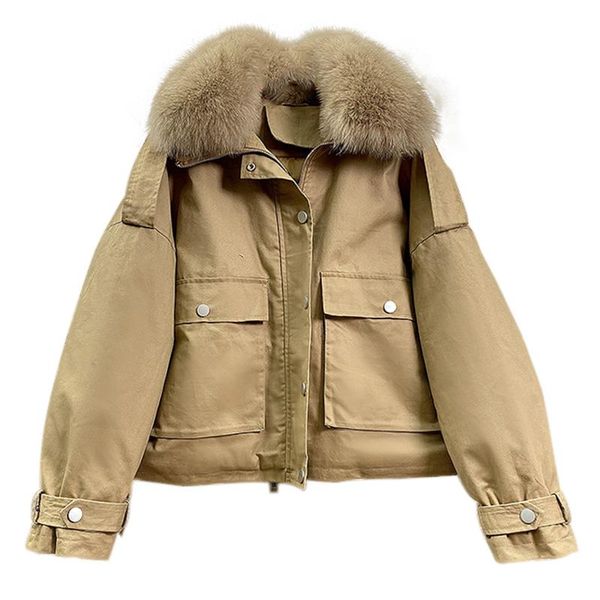 women's down & parkas real fur dwon jacket 2021 tooling female coat winter white duck women warm fashion short mujer chaqueta, Black
women's down & parkas real fur dwon jacket 2021 tooling female coat winter white duck women warm fashion short mujer chaqueta, Black